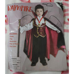 Child Spooktacular Creations Vampire Costume Regal Royal Outfit Size Small 5-7yr